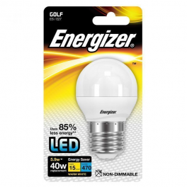 E27 Spherical LED Bulb, 470 lumens, 5.9W/40W - Energizer - Référence fabricant : ES8696