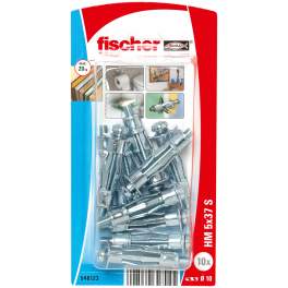 Metal dowel for hollow body HM 5x37 with screw, 10 pieces - Fischer - Référence fabricant : 546123
