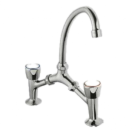 Bridge mixer, 2 holes, for washbasin, distance between centres 120 to 240cm - PRESTO - Référence fabricant : 70763