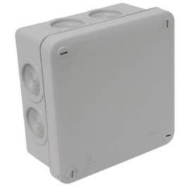Caja de conexiones cuadrada 115x115x55 mm gris, IP66 - DEBFLEX - Référence fabricant : 718225