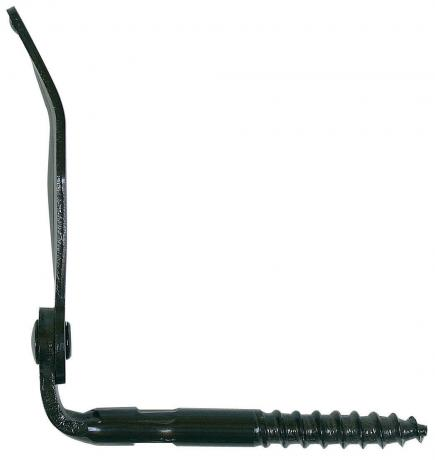 Screw-on shutter stop, black, length 110 mm, 2 pieces