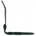 Screw-on shutter stop, black, length 160 mm, 2 pieces