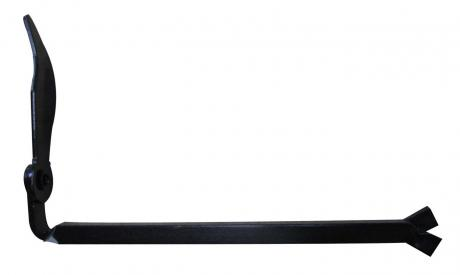Arrêt de volet noir à sceller longueur 130 mm, 2 pièces