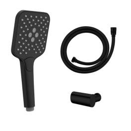 ABS hand shower with brass support and 1.5m hose, black matte - Ottofond - Référence fabricant : DUP-DRAK-NM