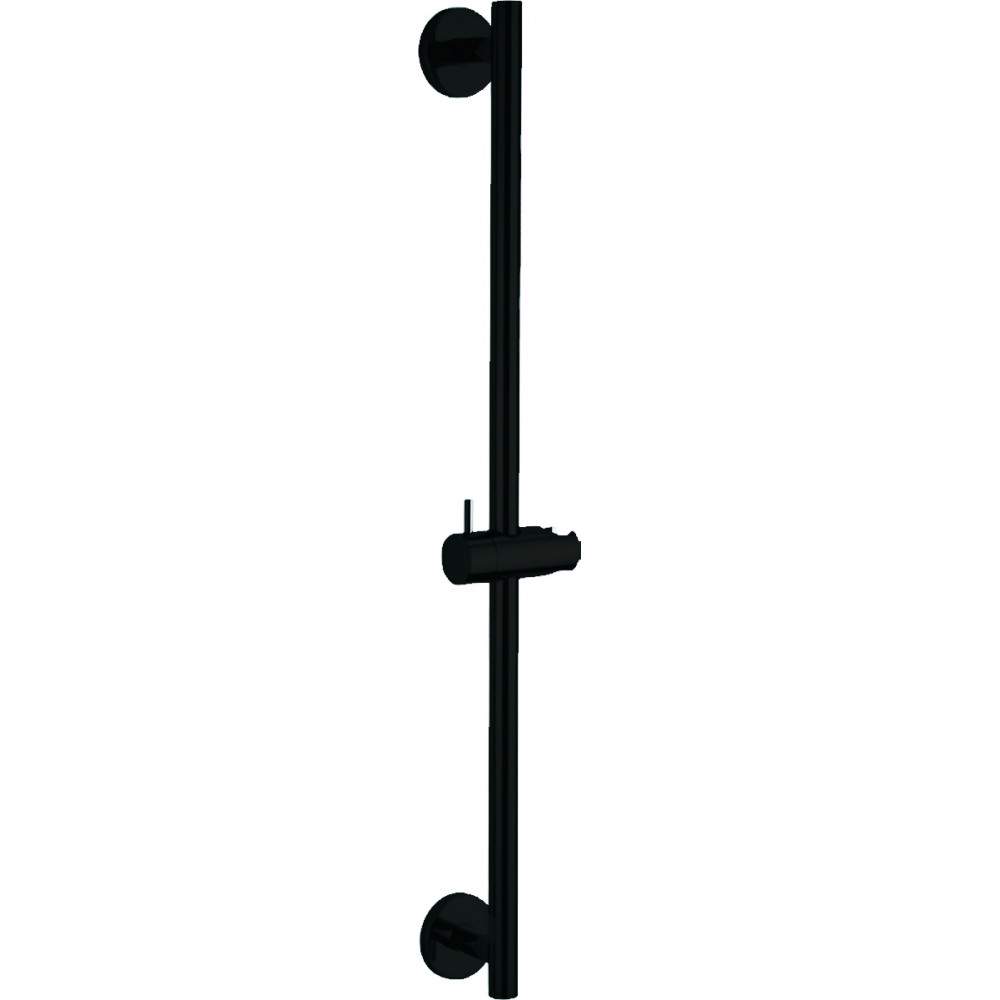 Black matte brass shower bar, height 65.6cm