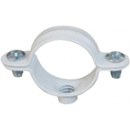 Single collar diameter 16 mm, white rilsan coating, 50 pieces - I.N.G Fixations - Référence fabricant : A141570