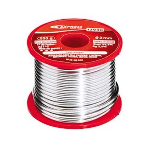 Tin solder coil 96.5% all purpose 2mm, 200g