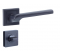 Maniglia per porta Kasa con piastra argentata, passo 195 mm, bocca di canna - Vachette - Référence fabricant : VACPOYPP7SCB