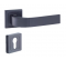 Poignée de porte carré de 7, noir, YALE Bologna, avec passage cylindre - Vachette - Référence fabricant : VACPOYPP7BPE