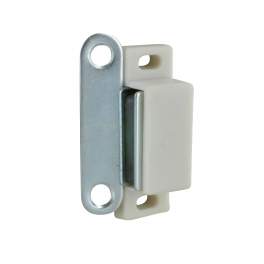 Loqueteau magnétique blanc 2kg, 46x16x15 mm, 2 pièces - CIME - Référence fabricant : CQ.710.2