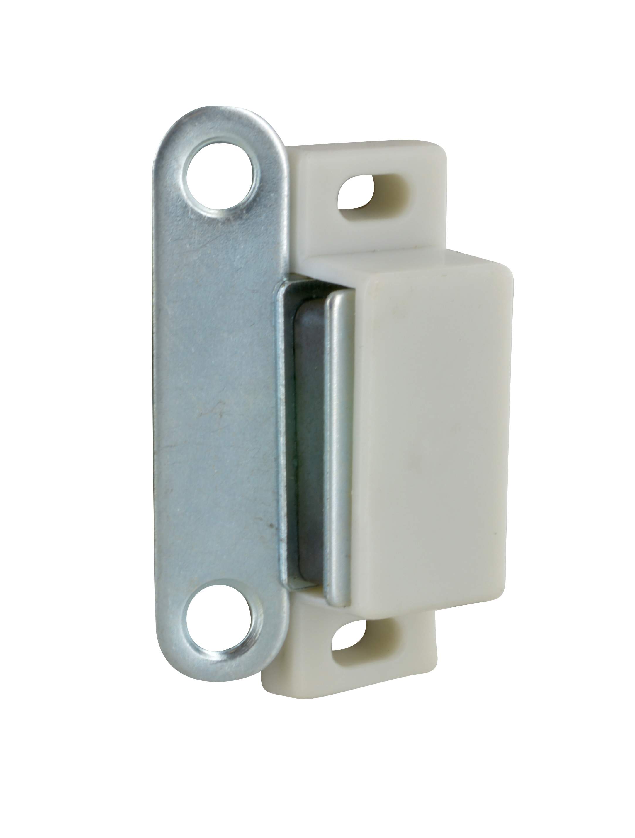 Magnetic latch white 2kg, 46x16x15 mm, 2 pieces