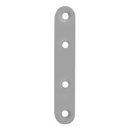 White epoxy steel round-ended assembly tab, L60xH15xEP2mm. - CIME - Référence fabricant : 51831