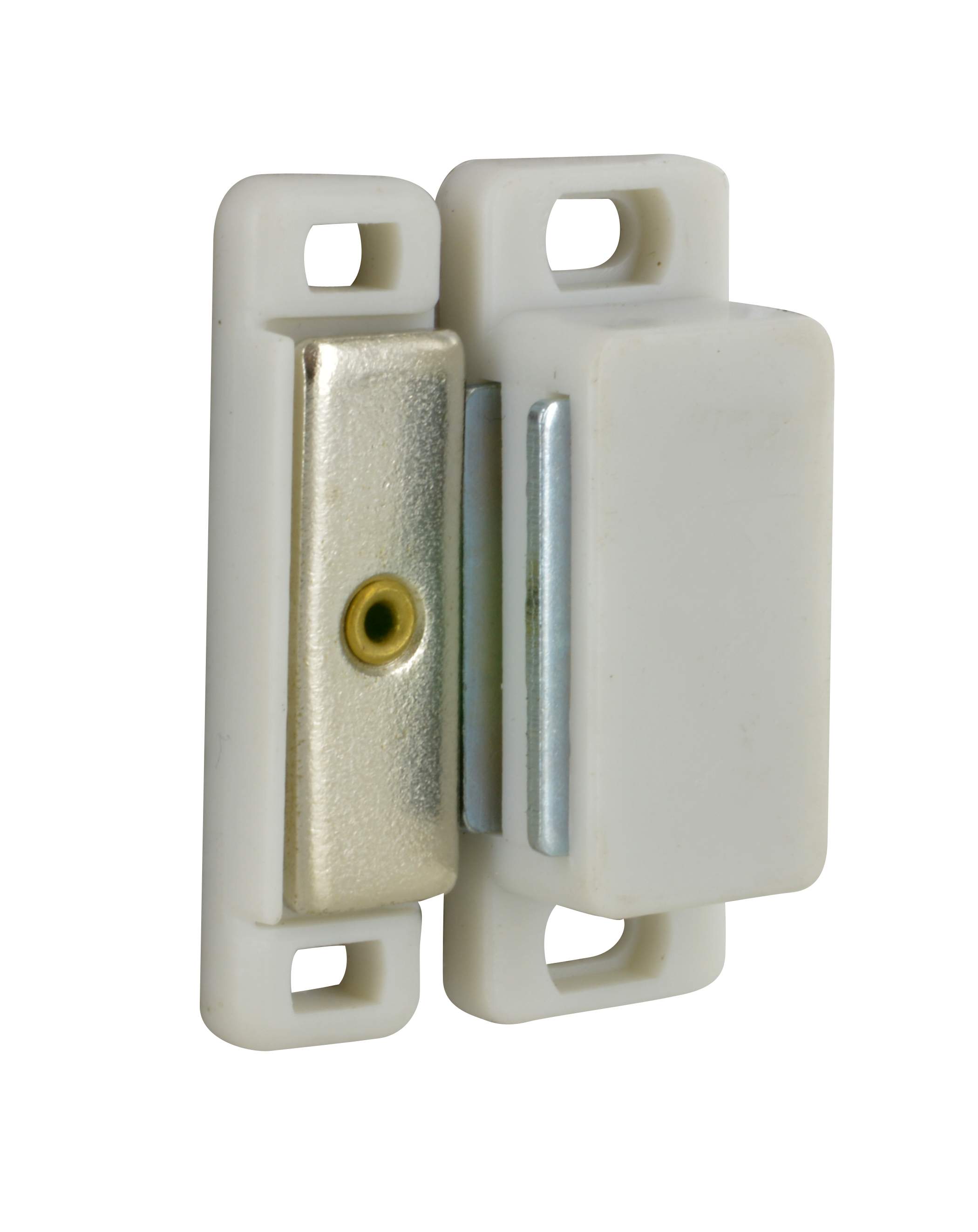 Magnetic latch white 6kg, 46x16x15 mm, 2 pieces