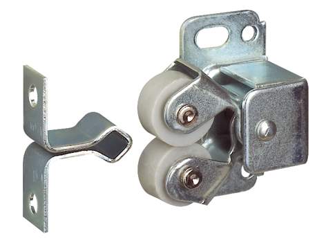 Mechanical silent roller lock, clamp with strike, 32x29x16, 2 pieces