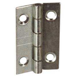 Rectangular hinge with 2 mm holes, W22 H35 mm, 2 pieces - CIME - Référence fabricant : CQ.12186.2