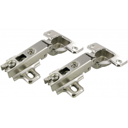 Invisible furniture hinges without spring, 110° opening, nickel-plated steel D.35 mm, distance between centres 48 mm, 2 pieces - CIME - Référence fabricant : CQ.12080.2