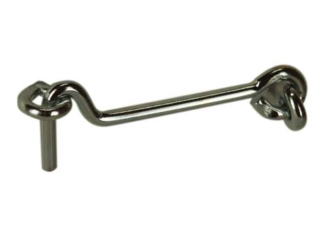 Hook for door and shutter closing, L60xD3.5mm, galvanized steel.