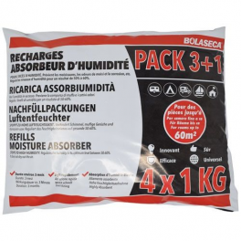 Recharge absorbeur d'humidité 4 fois 1kg - Bolaseca - Référence fabricant : 557869