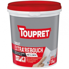 Interior filler, 1.5kg, white, with spatula - TOUPRET - Référence fabricant : 545452