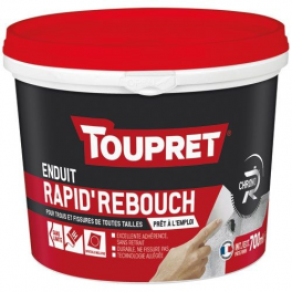 Fast filling paste, interior and exterior, 700ml, grey - TOUPRET - Référence fabricant : 545493