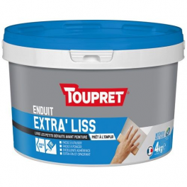 Extra fine smoothing compound for finishing, interior use, 4kg, white - TOUPRET - Référence fabricant : 545592