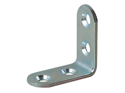Chair bracket, 30x30x15 mm, galvanized steel, round bond, 10 pieces