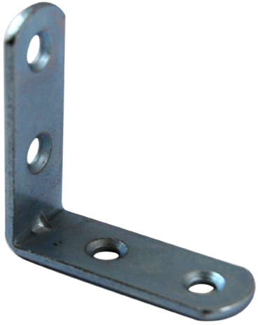 Chair bracket with round end, 40x40x15 mm, galvanized steel