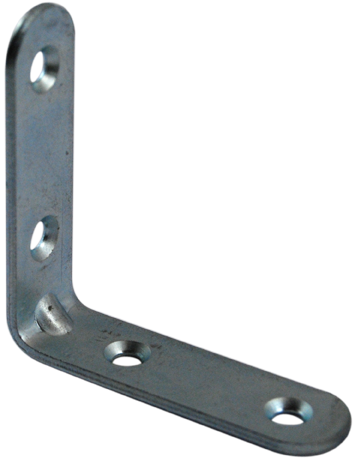 Chair bracket with round end, 50x50x15 mm, galvanized steel