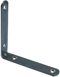 Chair bracket with round end, 80x80x15 mm, galvanized steel
