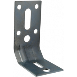 Truncated bracket with reinforcement Ep2 mm, L40xH70xD35 mm, galvanized metal - CIME - Référence fabricant : 51814