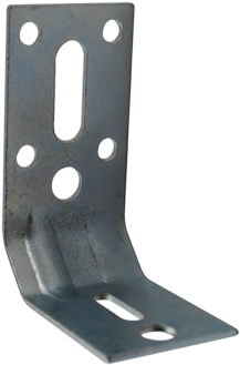 Truncated bracket with reinforcement Ep2 mm, L40xH70xD35 mm, galvanized metal