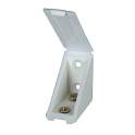 High angle cleat large model, L23xH40xD40mm, white PVC, 12 pieces.