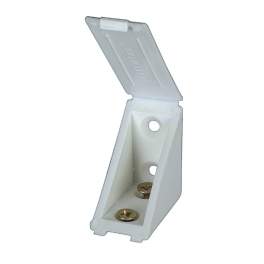 High angle cleat large model, L23xH40xD40mm, white PVC, 12 pieces. - CIME - Référence fabricant : VS.1308612