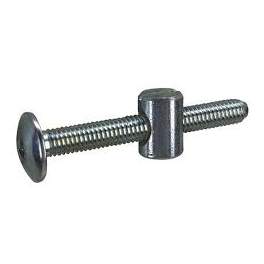 Screw 6x50mm + 10x14mm threaded assembly pin in galvanized steel, 4 pieces. - CIME - Référence fabricant : CQ.13600.4