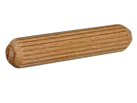 Tourillon strié chanfreiné, bois de hêtre, D6xL40mm, 45 pièces.
