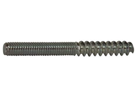 Double threaded screw, wood/metal thread, M8 L80mm, galvanized steel, 10 pieces.