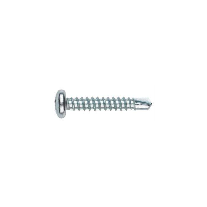 Self-drilling screw with domed head, zinc plated steel 4.2x38mm, 20 pieces.