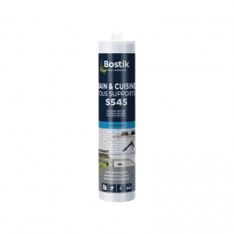 White silicone cartridge S545 for bath and kitchen, all surfaces - Bostik - Référence fabricant : 30615839