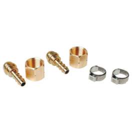 Kit of two 6.3mm nipples with 3/8 left nut and two clamps - GUILBERT EXPRESS - Référence fabricant : 963R
