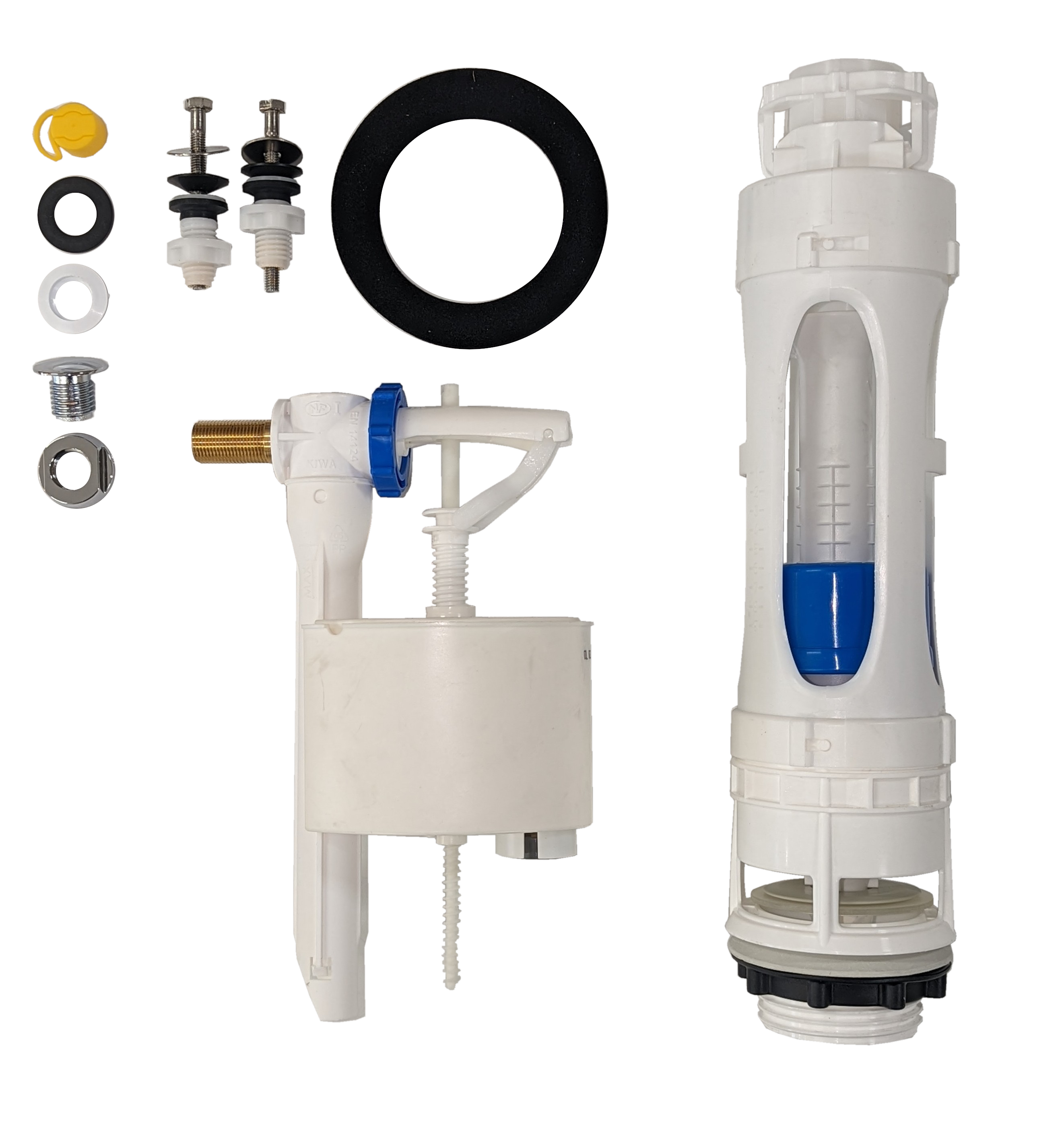 Nexo compact mechanism, 3 to 6 liters, with lateral float valve