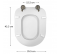 Equivalent seat SELLES JOAN white, for wall-hung toilet - ESPINOSA - Référence fabricant : COIABJOANSUSPB
