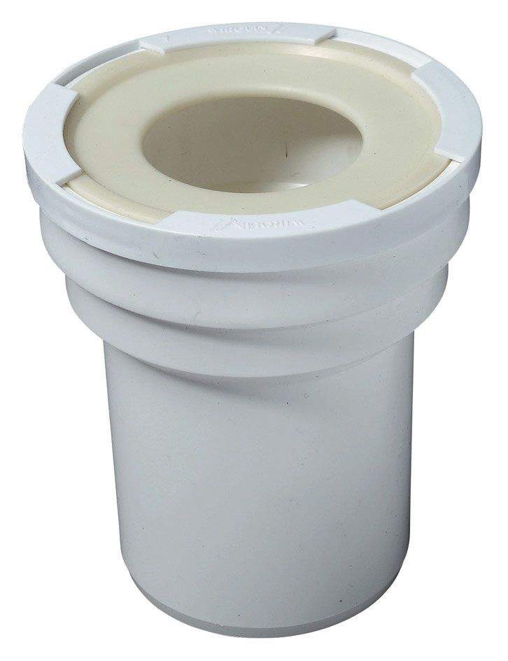 Manchon WC droit, diamètre 100m, 160mm de long