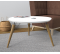 Pied incliné pour table basse "CHARLY" en bois d'hêtre verni et acier noir, H 392 mm, D 50 mm - CIME - Référence fabricant : INTPI54305