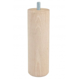 Cylindrical bed stand M8 in natural beech, height 150 mm, diameter 50 mm - CIME - Référence fabricant : 53930