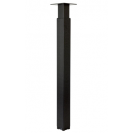 Pied droit pour table haute "CHARLY" en bois d'hêtre verni et acier noir, H 748 mm, D 50 mm - CIME - Référence fabricant : 53999