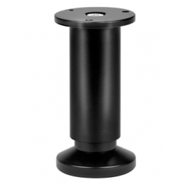 Screw-in cylindrical foot in black matte aluminum, plate D. 38 mm H.120 mm - CIME - Référence fabricant : 53885