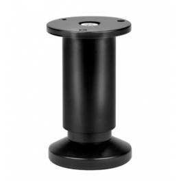 Pied cylindrique à visser en aluminium mat noir, platine D. 38 mm H.100 mm - CIME - Référence fabricant : 53884