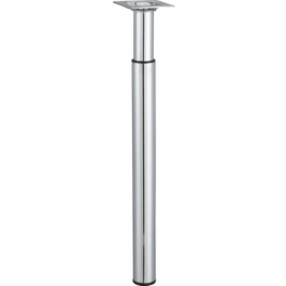 Adjustable table and furniture leg, 300 to 500 mm, grey chromed metal - CIME - Référence fabricant : 538687