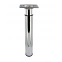Table base, cylindrical furniture adjustable from 210 to 350 mm in chrome steel