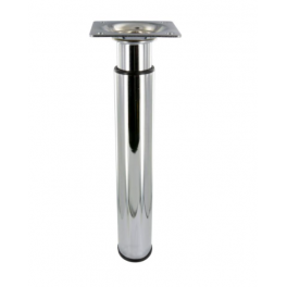 Table base, cylindrical furniture adjustable from 210 to 350 mm in chrome steel - CIME - Référence fabricant : 538957